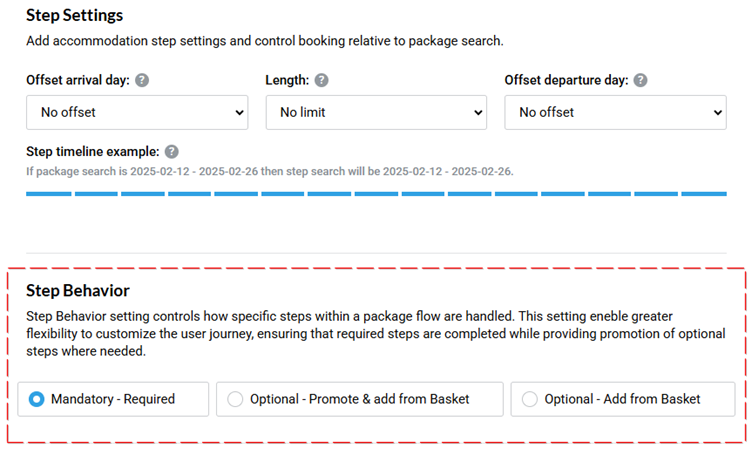 Package step typ setting