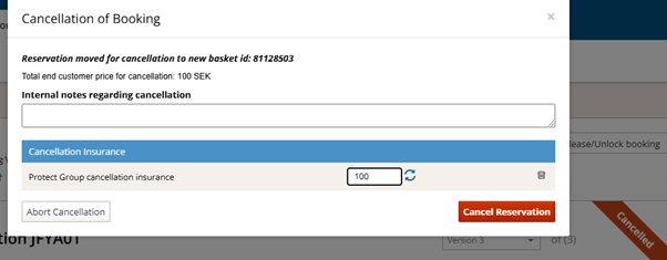 SalesAgent external cancelation insurance edit example